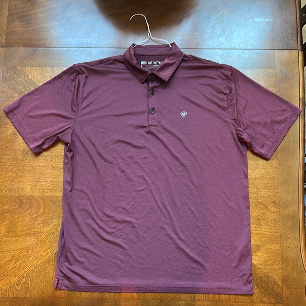 Ariat Men's Burgundy Polo Shirt